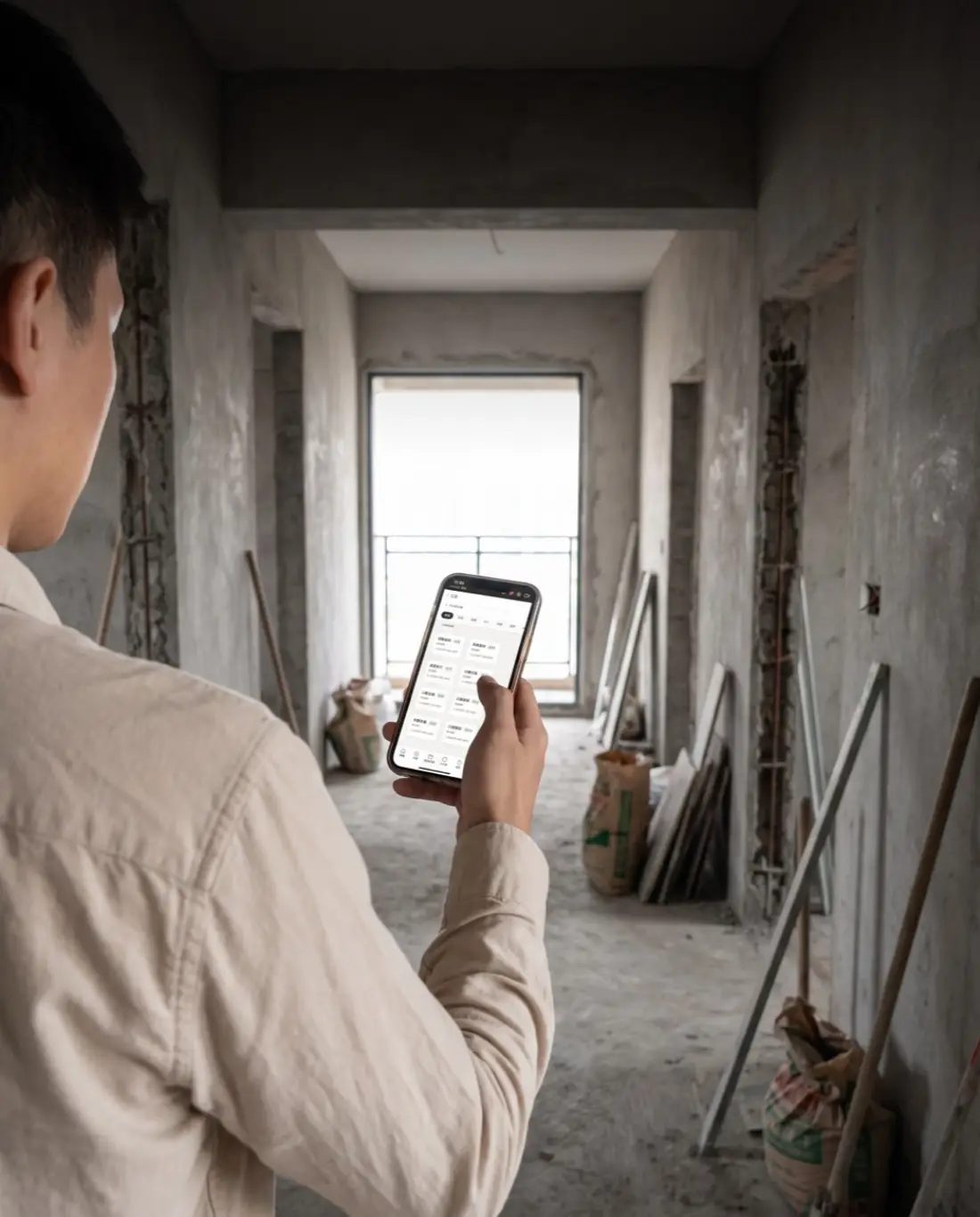 Checking in on site with a phone